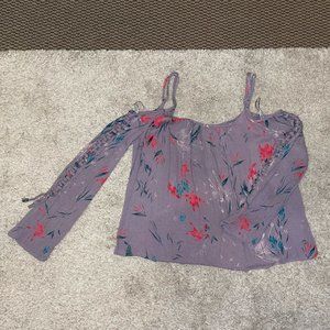 Roxy Open Shoulder Long Sleeve Top (size S)